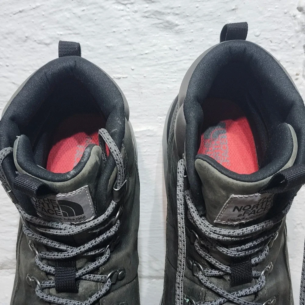 The North Face Berkeley‎ Leather Hiking Ankle Boots Mens US 12 Gray Waterproof